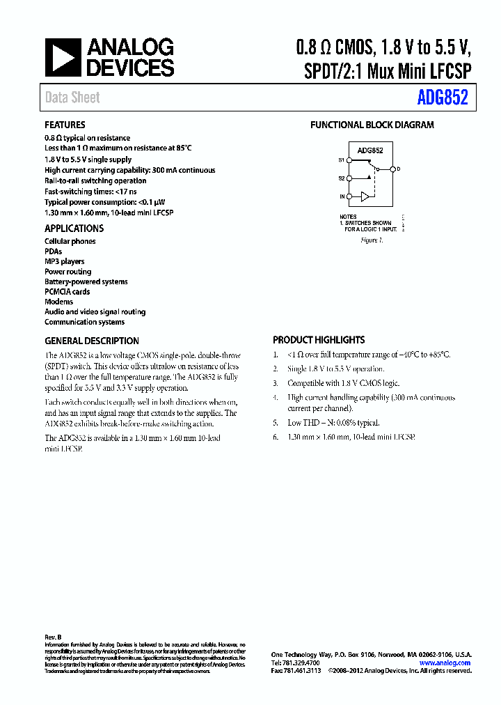 ADG852_8403158.PDF Datasheet