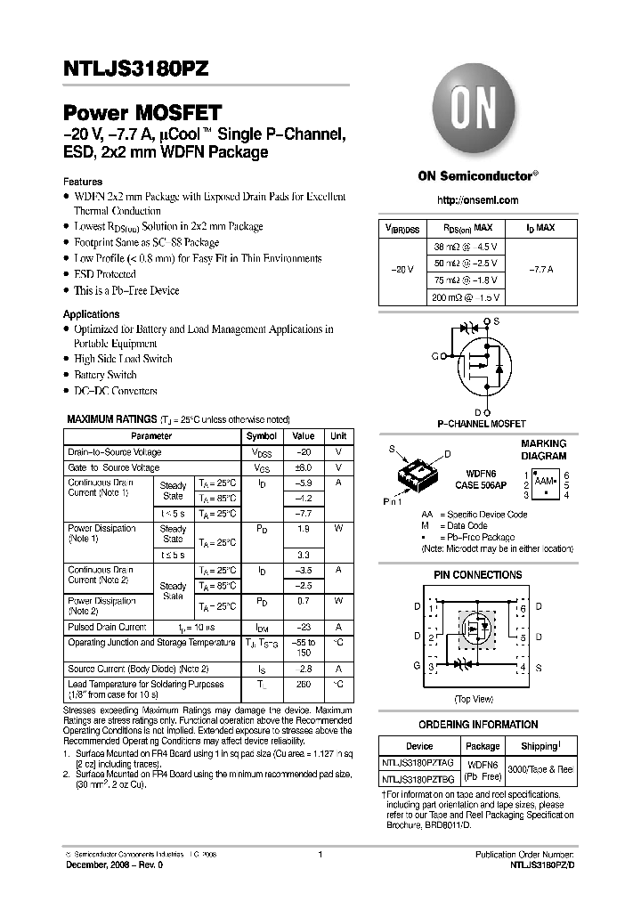 DATASHEETNTLJS3180PZ_8405910.PDF Datasheet