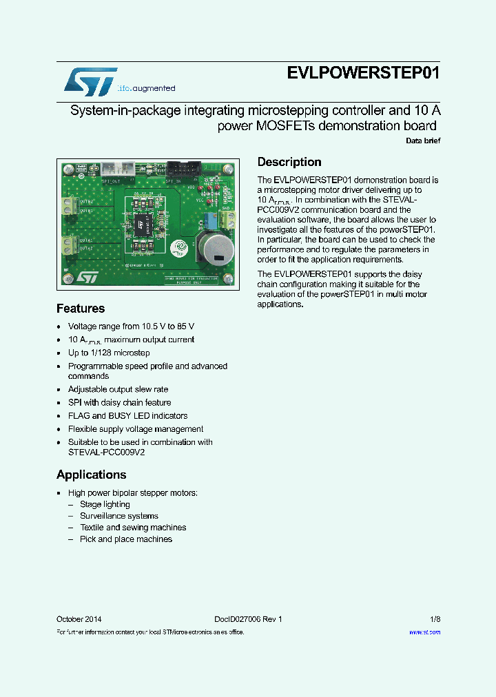 EVLPOWERSTEP01_8408742.PDF Datasheet
