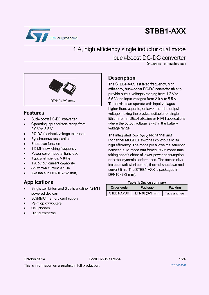 STBB1-APUR_8409659.PDF Datasheet