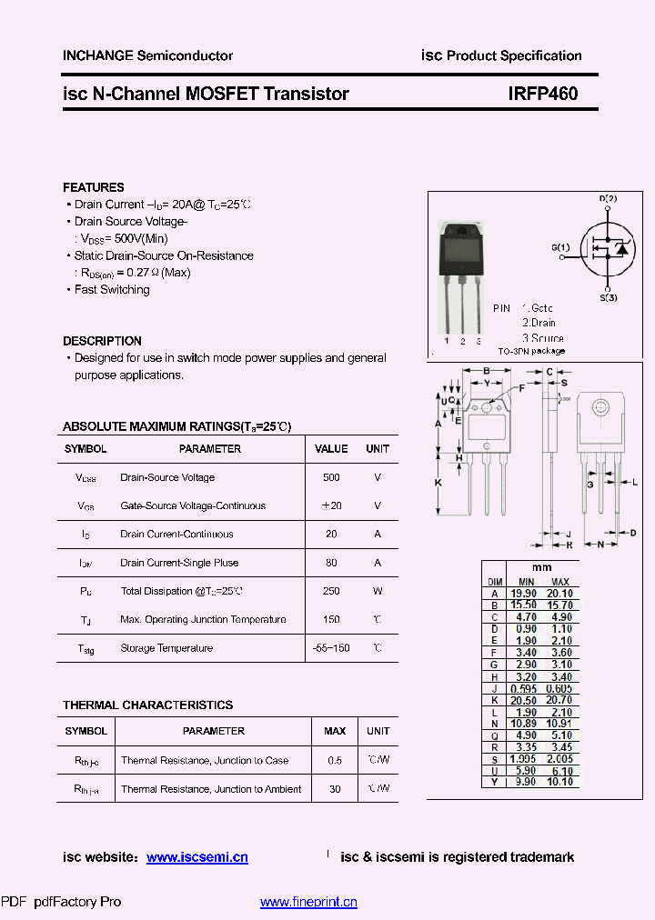 IRFP460_8411776.PDF Datasheet