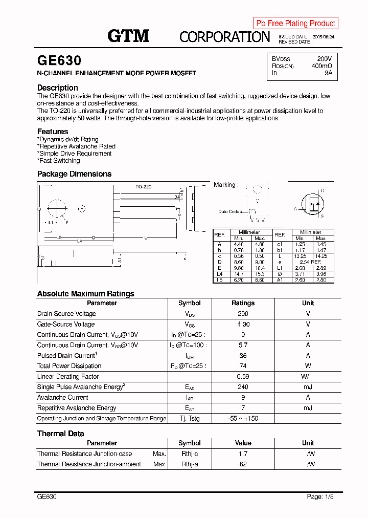 GE630_8414923.PDF Datasheet