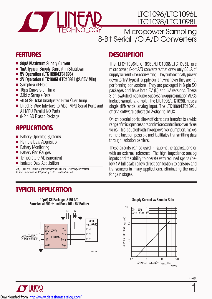 LTC1096LIS8TR_8424598.PDF Datasheet