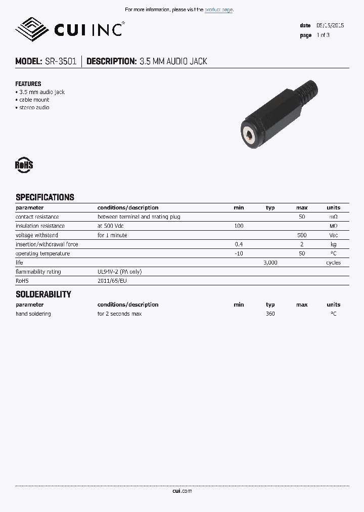 SR-3501_8428637.PDF Datasheet