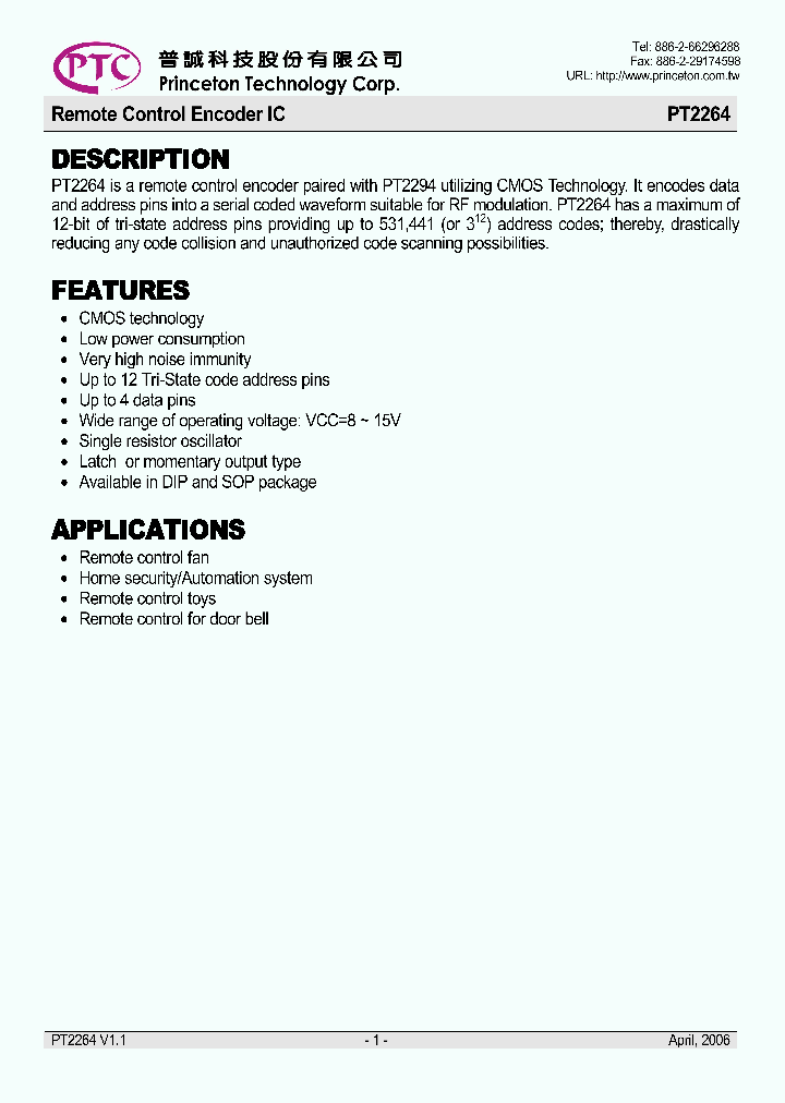 PT2264-18S_8430804.PDF Datasheet