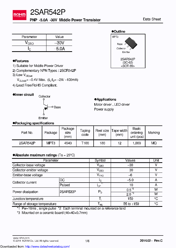 2SAR542P_8431187.PDF Datasheet