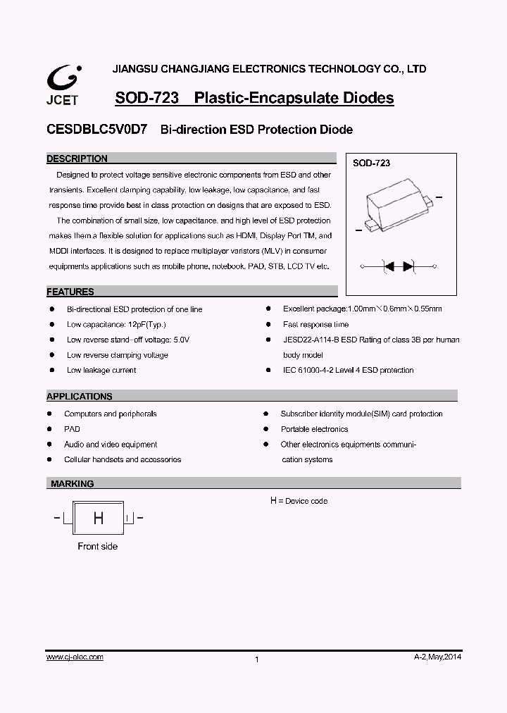 CESDBLC5V0D7_8435215.PDF Datasheet