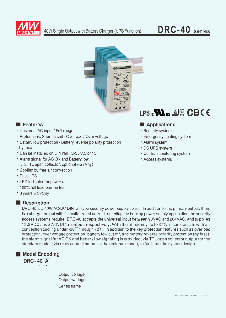 DRC-40B_8435109.PDF Datasheet
