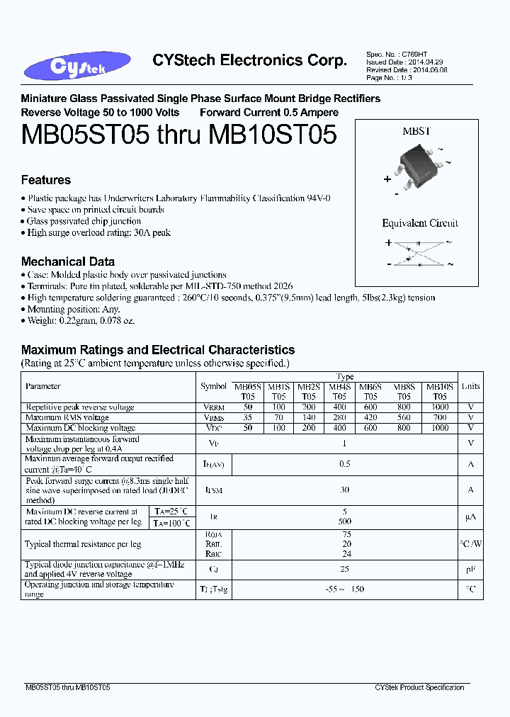 MB8ST05_8436930.PDF Datasheet