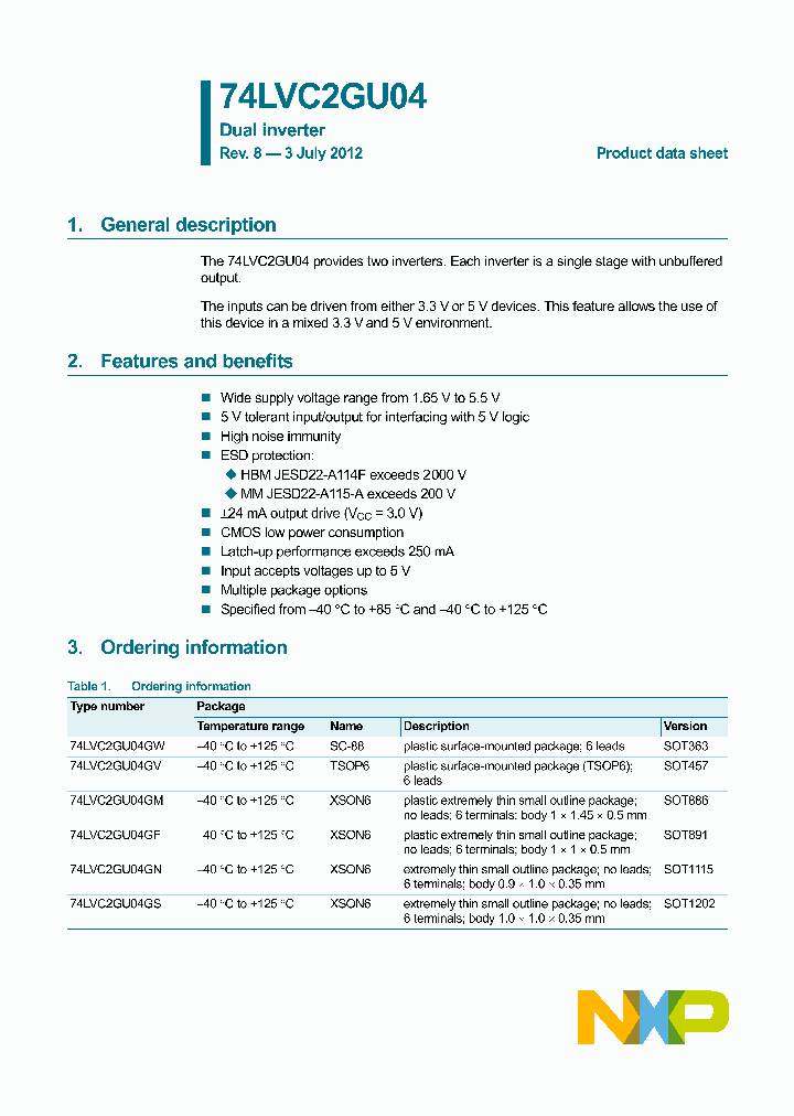 74LVC2GU04GN_8437009.PDF Datasheet