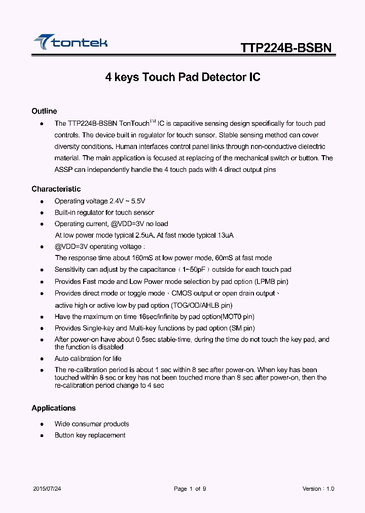 TTP224B-BSBN_8442823.PDF Datasheet