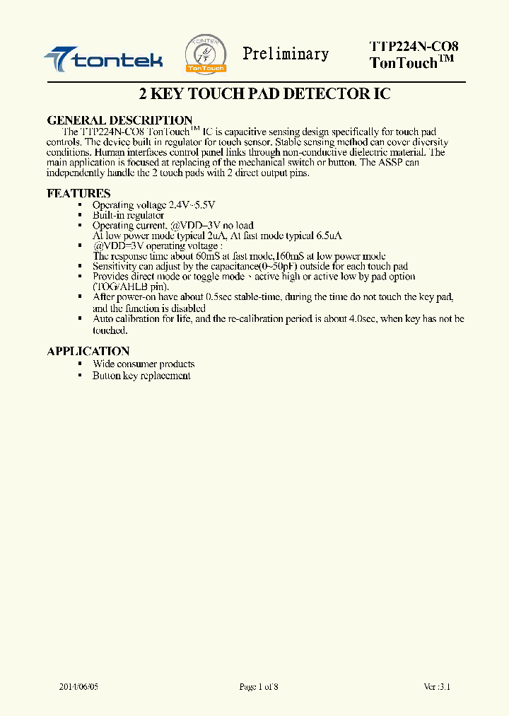 TTP224N-CO8_8442830.PDF Datasheet