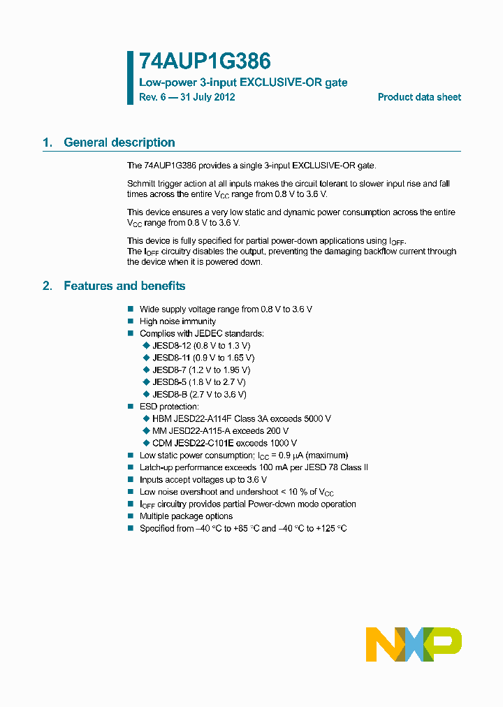 74AUP1G386GS_8446986.PDF Datasheet