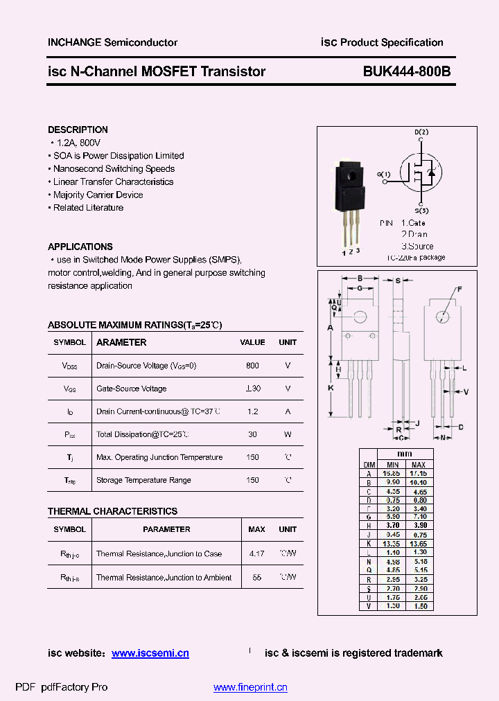 BUK444-800B_8450800.PDF Datasheet