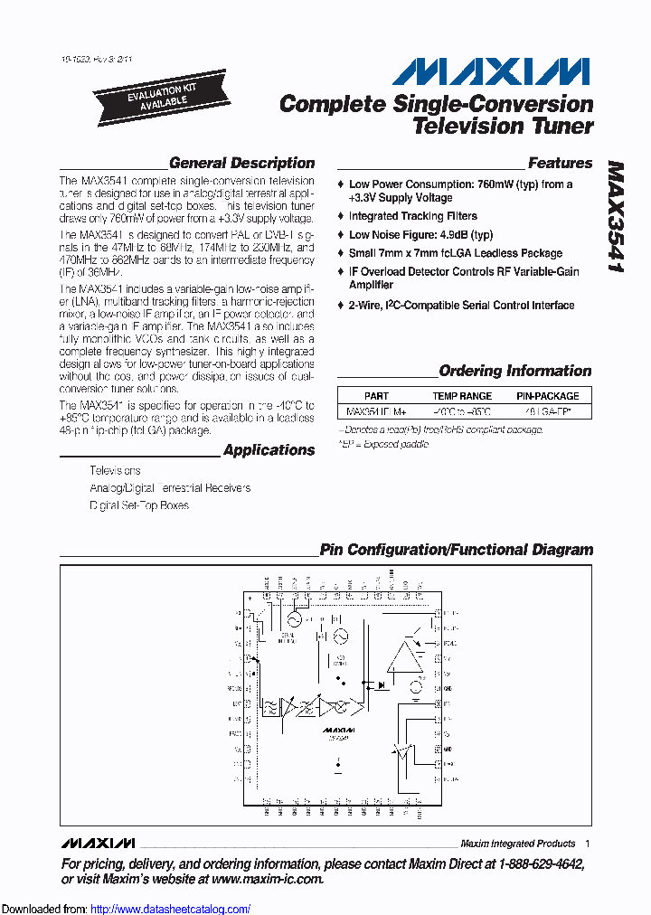 MAX3541ELMTDG42_8453295.PDF Datasheet