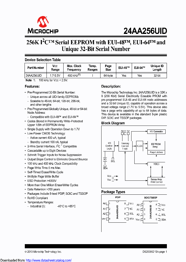 24AA256UID_8454527.PDF Datasheet