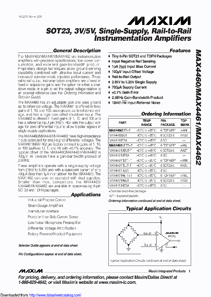 MAX4462UETTT_8457421.PDF Datasheet