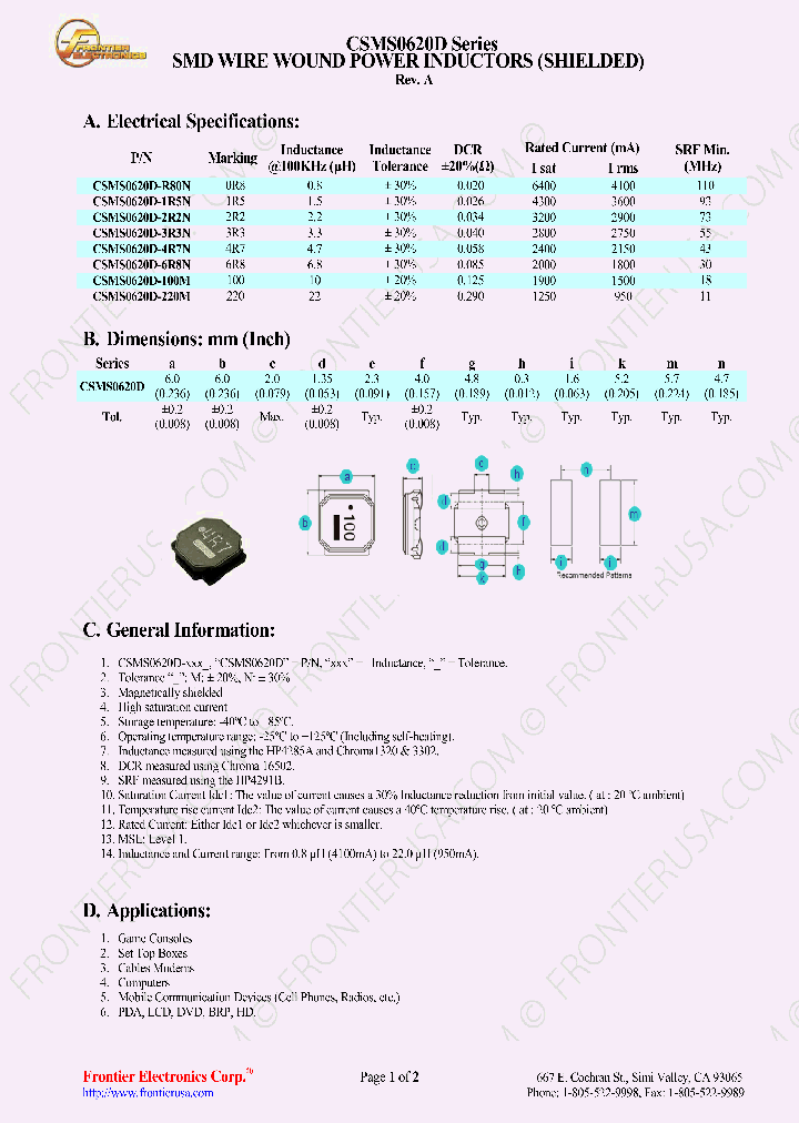 CSMS0620D100M_8461047.PDF Datasheet