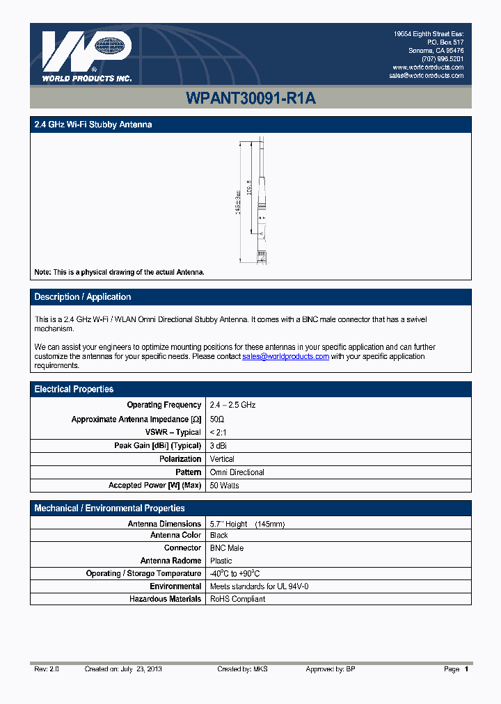 WPANT30091-R1A_8460665.PDF Datasheet