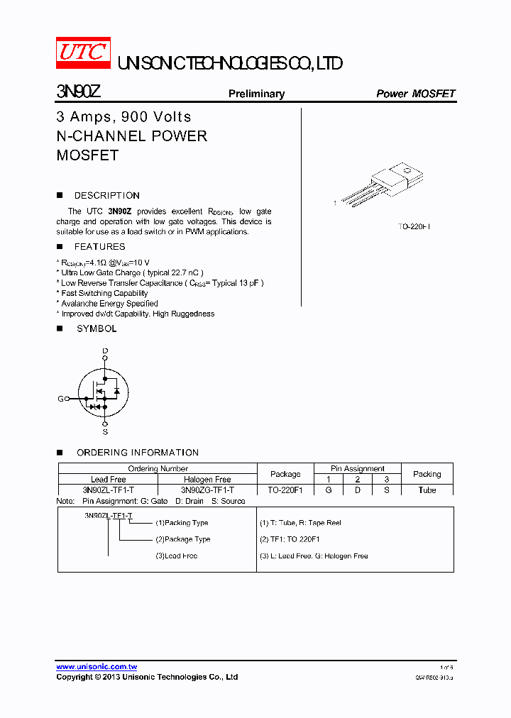 3N90ZL-TF1-T_8462592.PDF Datasheet
