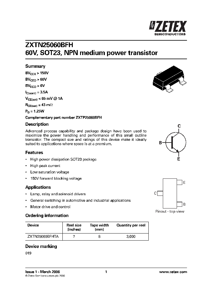 ZXTN25060BFHTA_8462078.PDF Datasheet