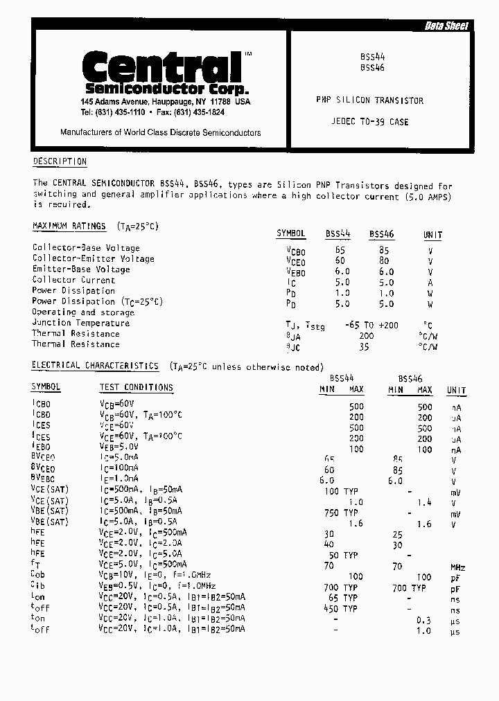 BSS46_8463632.PDF Datasheet