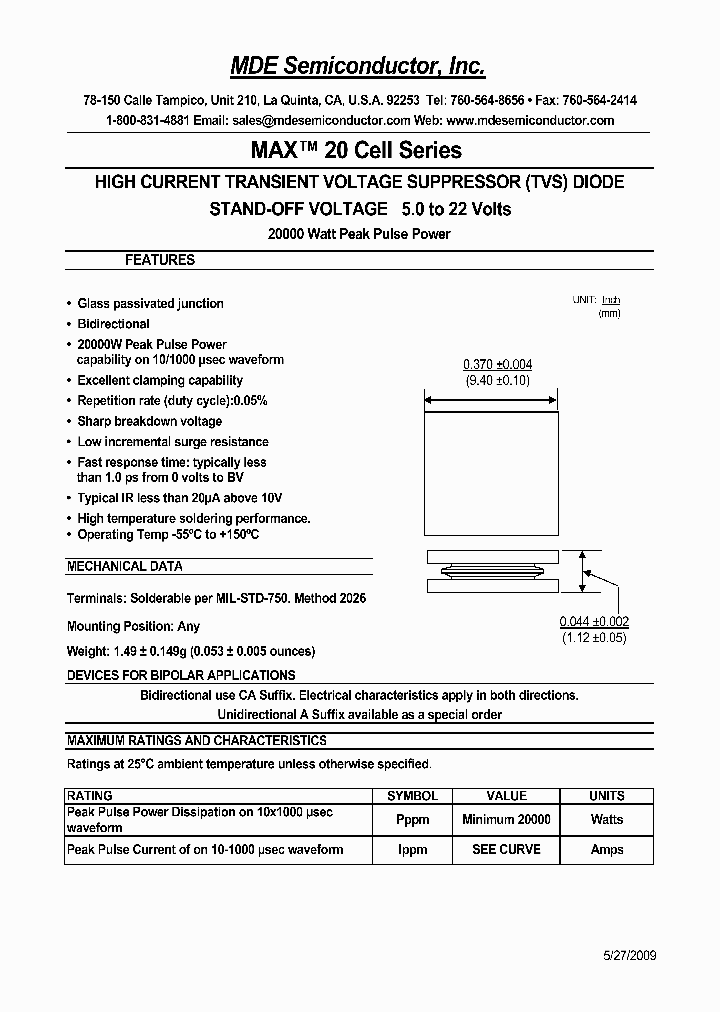 MAX20-200CA_8465924.PDF Datasheet