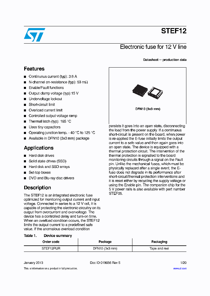 STEF12PUR_8466311.PDF Datasheet