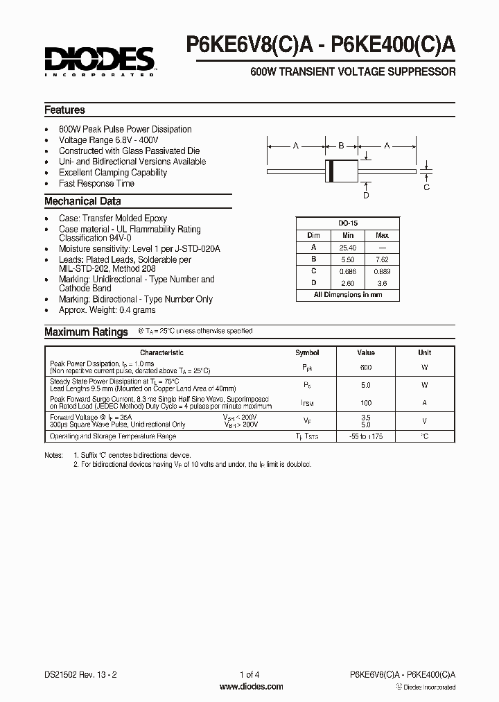 P6KE8V2CA_8471178.PDF Datasheet