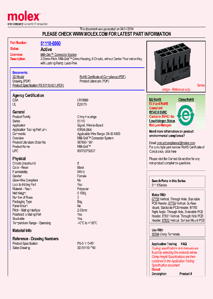 51110-0860_8475686.PDF Datasheet
