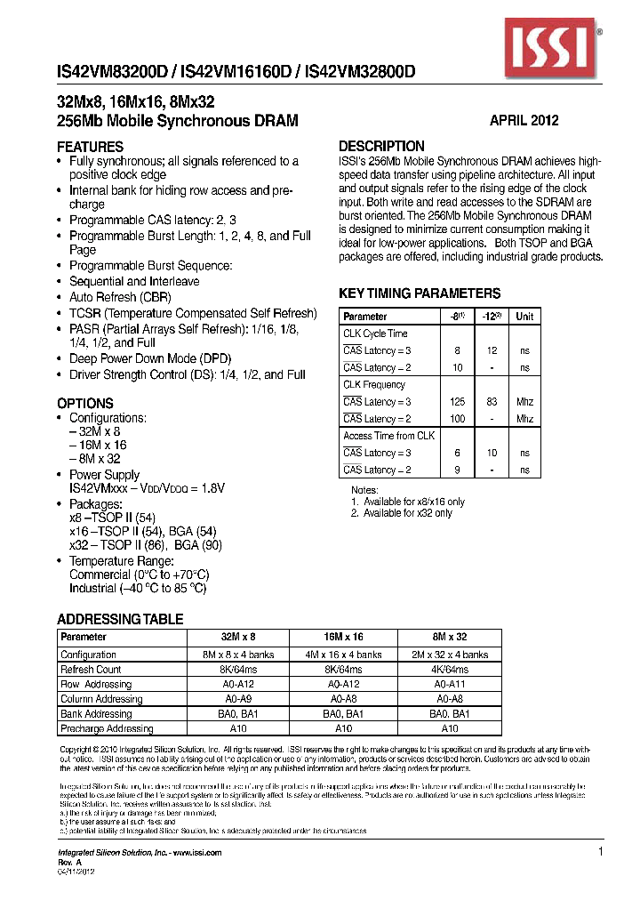 IS42VM32800D_8487578.PDF Datasheet