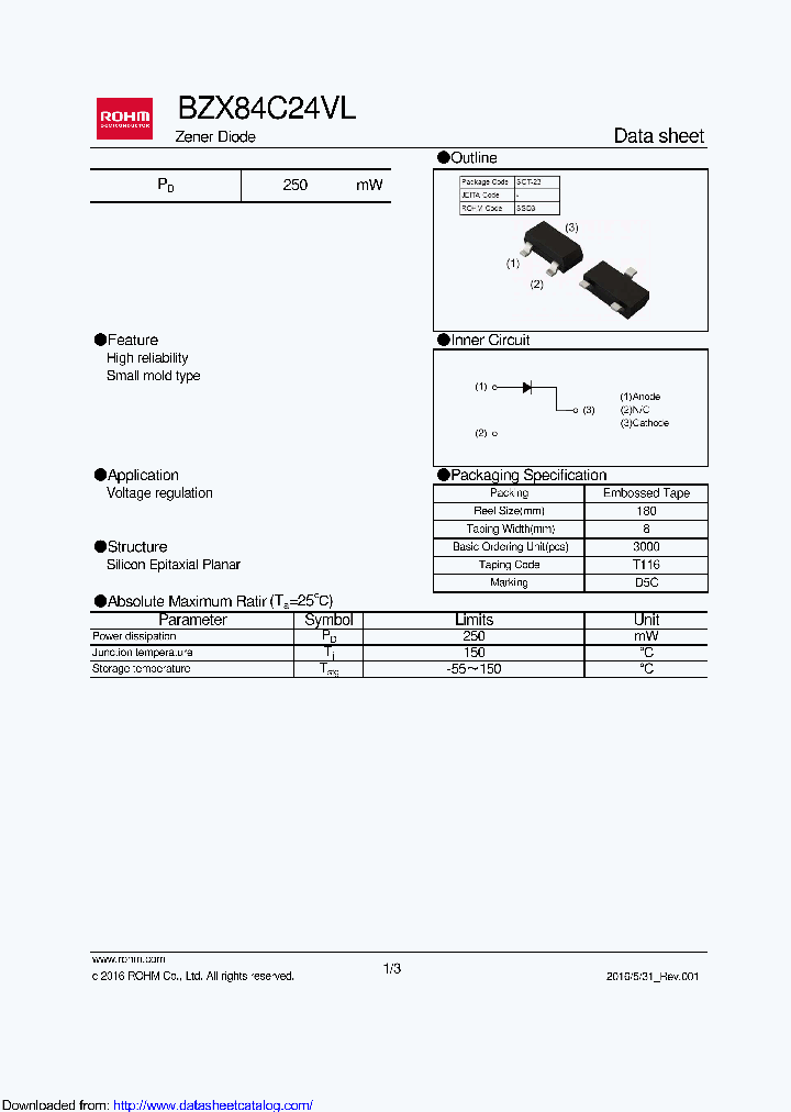 BZX84C24VLT116_8487685.PDF Datasheet