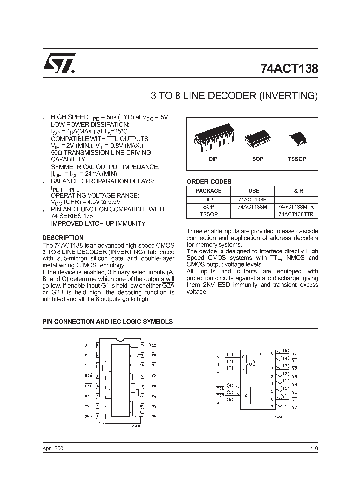 74ACT138MTR_8491120.PDF Datasheet