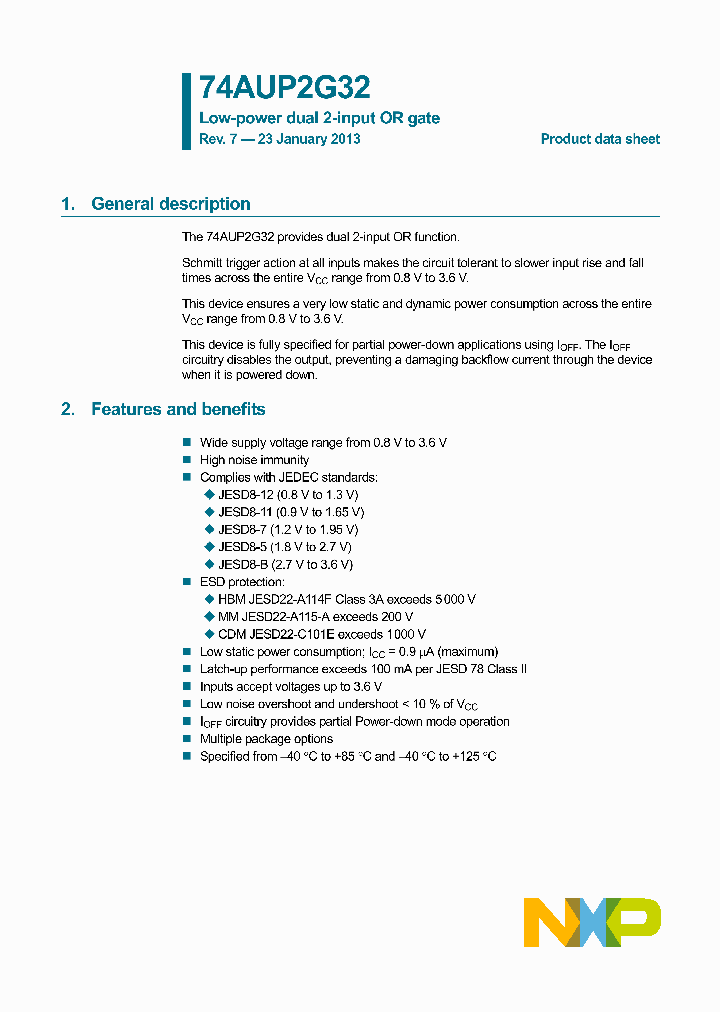 74AUP2G32GF_8492762.PDF Datasheet