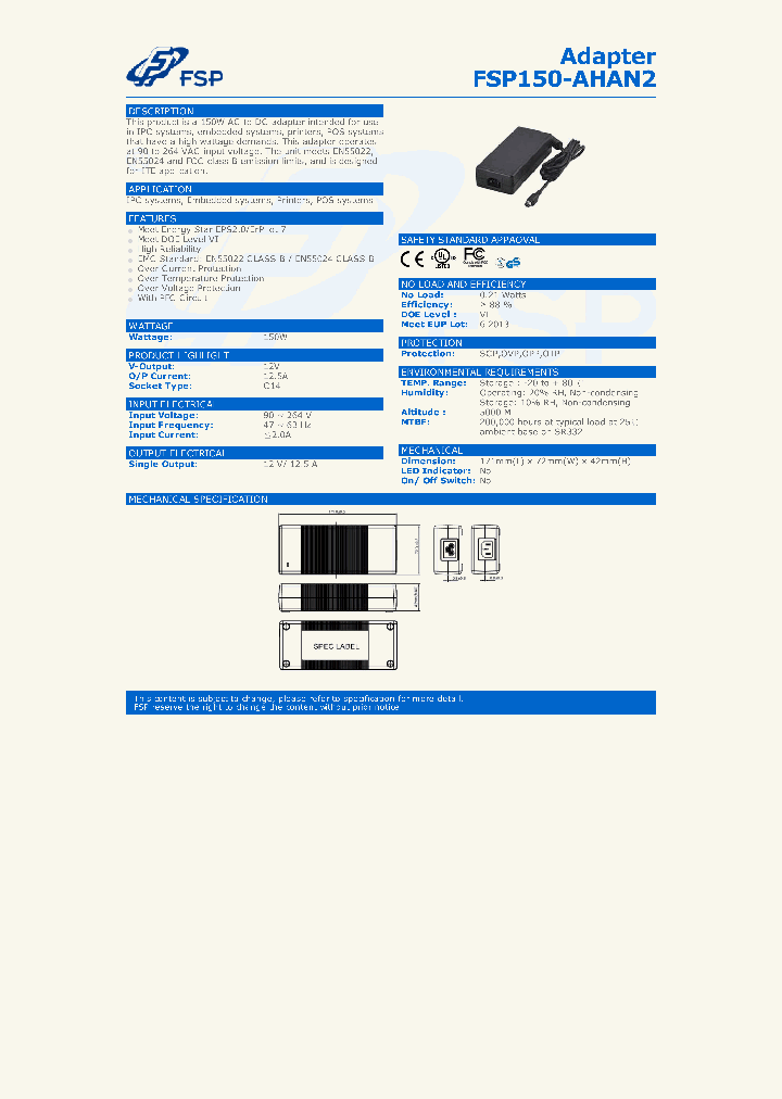 FSP150-AHAN2_8493961.PDF Datasheet