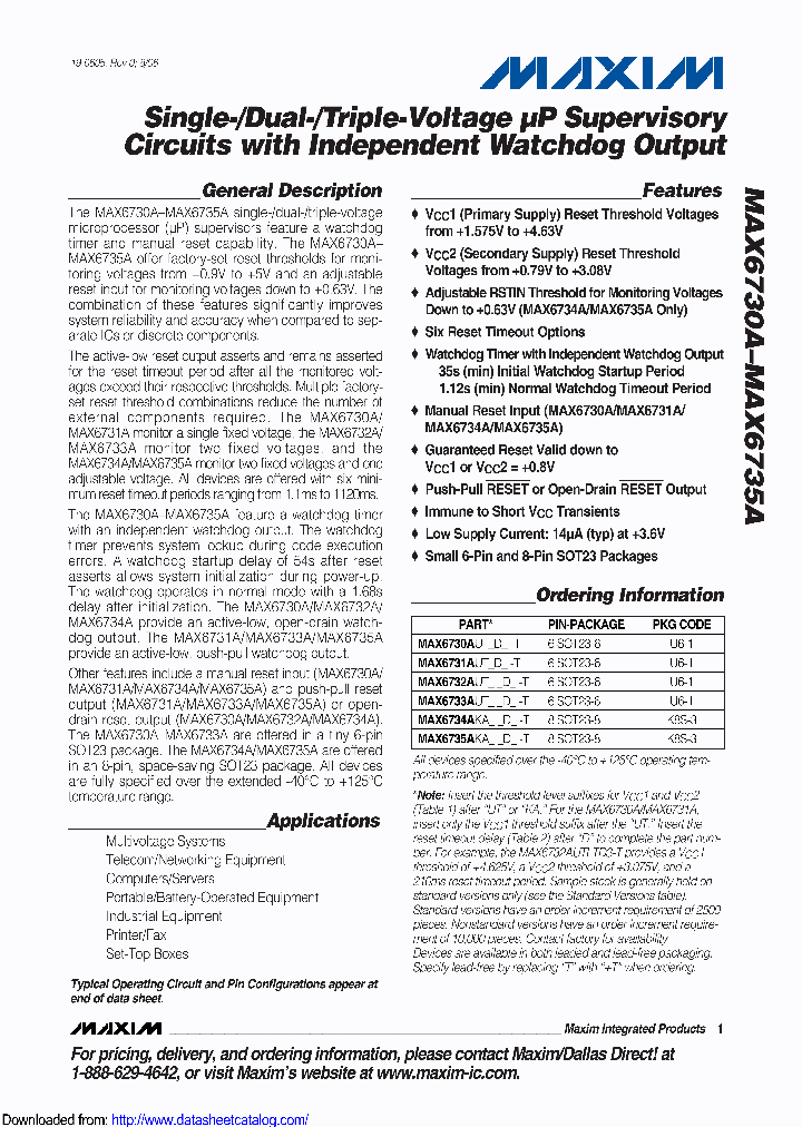 MAX6731AUTLD3_8498620.PDF Datasheet