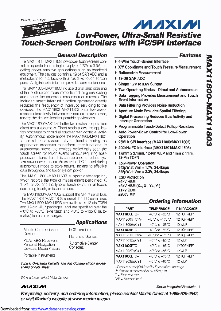 MAX11800EWC_8500128.PDF Datasheet
