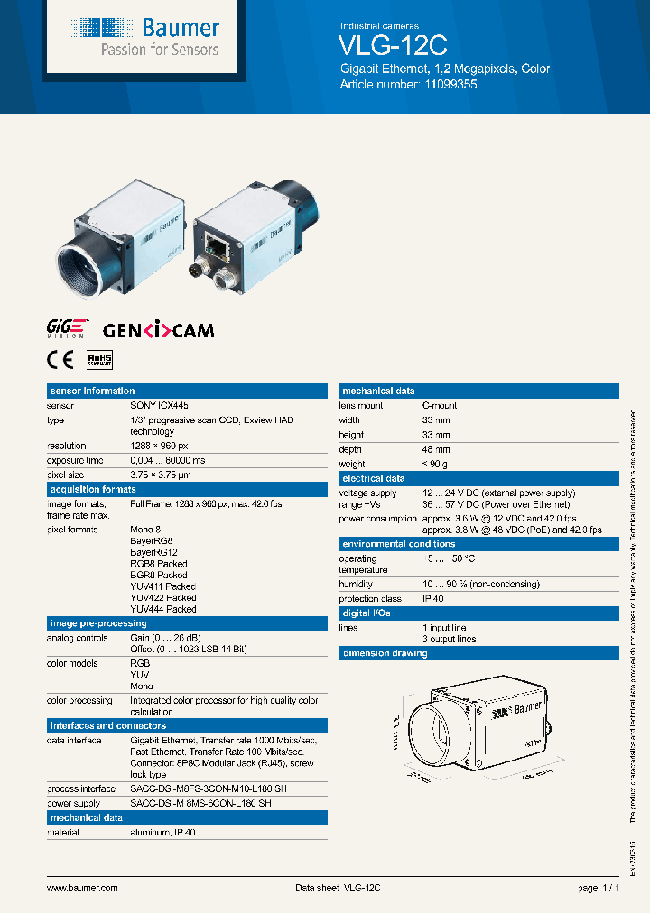 BAUMER-VLG-12C_8503684.PDF Datasheet