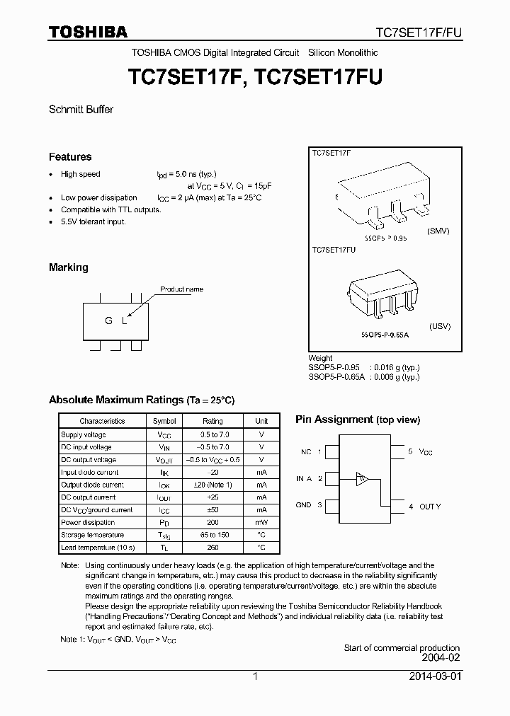 TC7SET17FU_8504212.PDF Datasheet