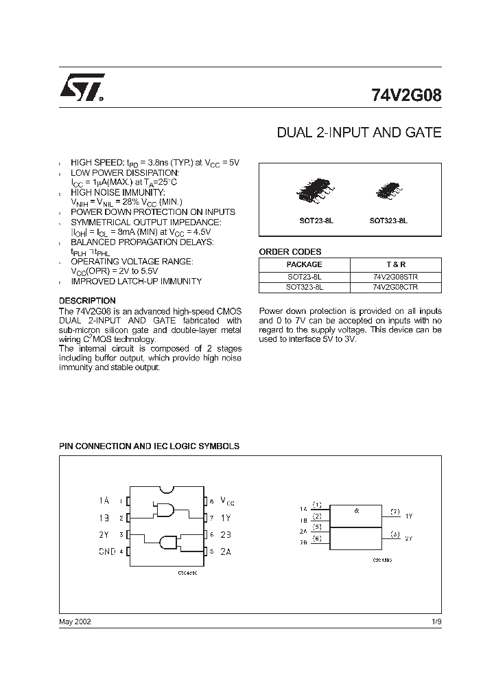74V2G08CTR_8505000.PDF Datasheet