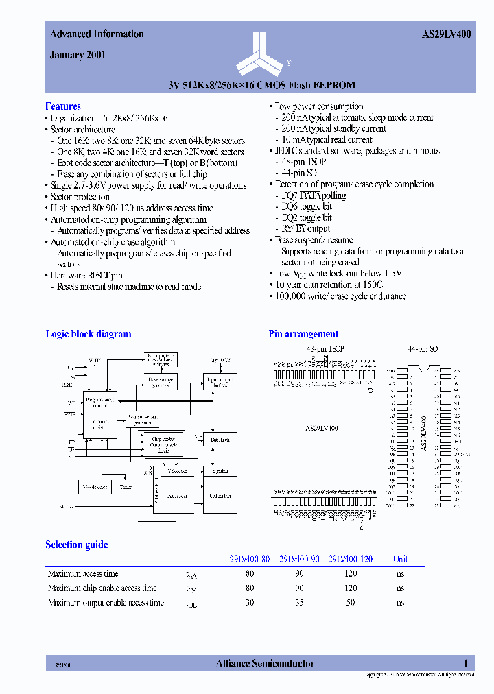 AS29LV400T-90TI_8507310.PDF Datasheet