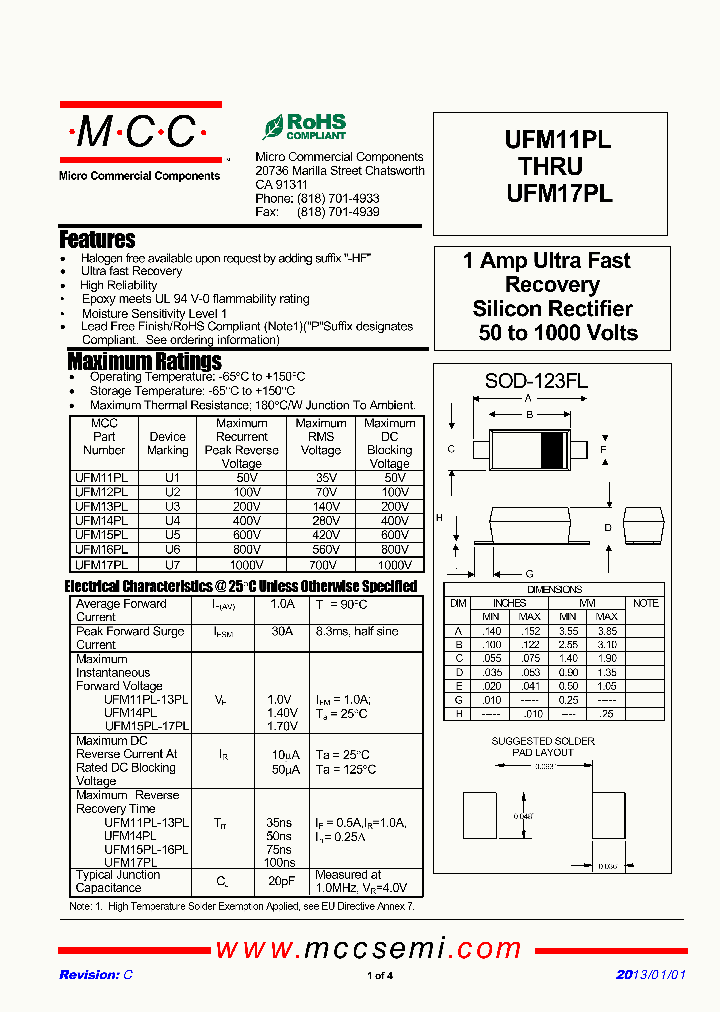 UFM13PL-TP_8507620.PDF Datasheet
