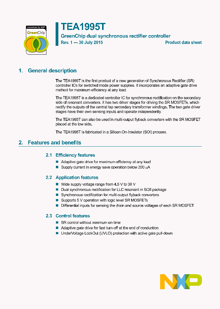 TEA1995T_8513097.PDF Datasheet