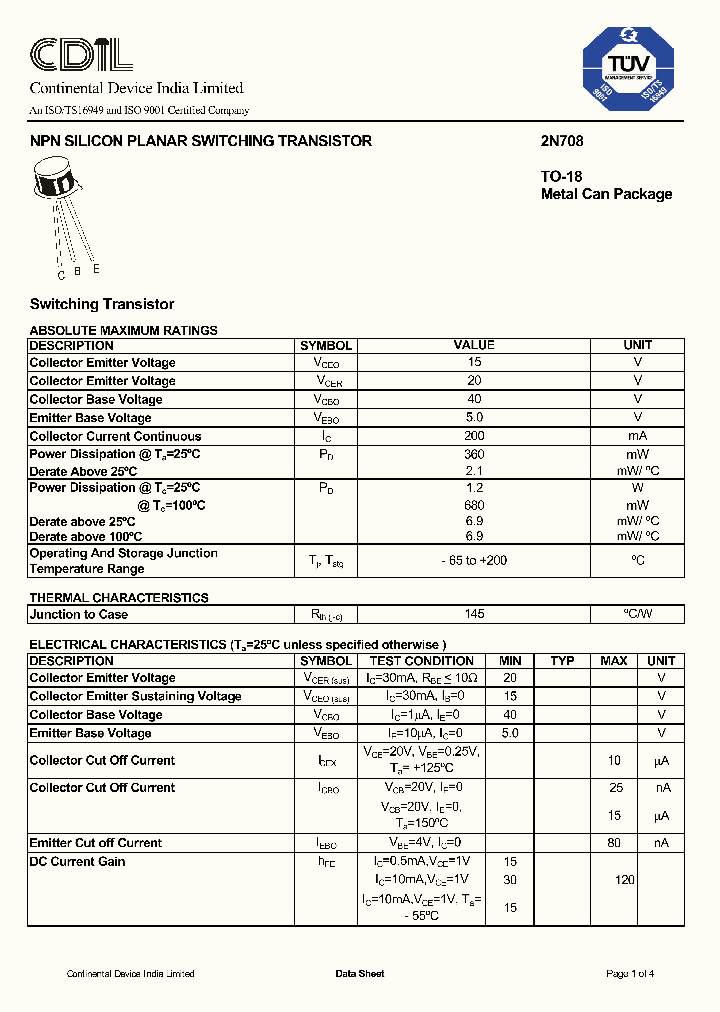 2N708_8513668.PDF Datasheet