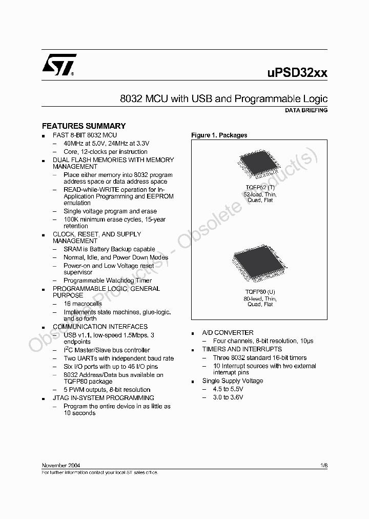 UPSD3254A-40T6_8519678.PDF Datasheet