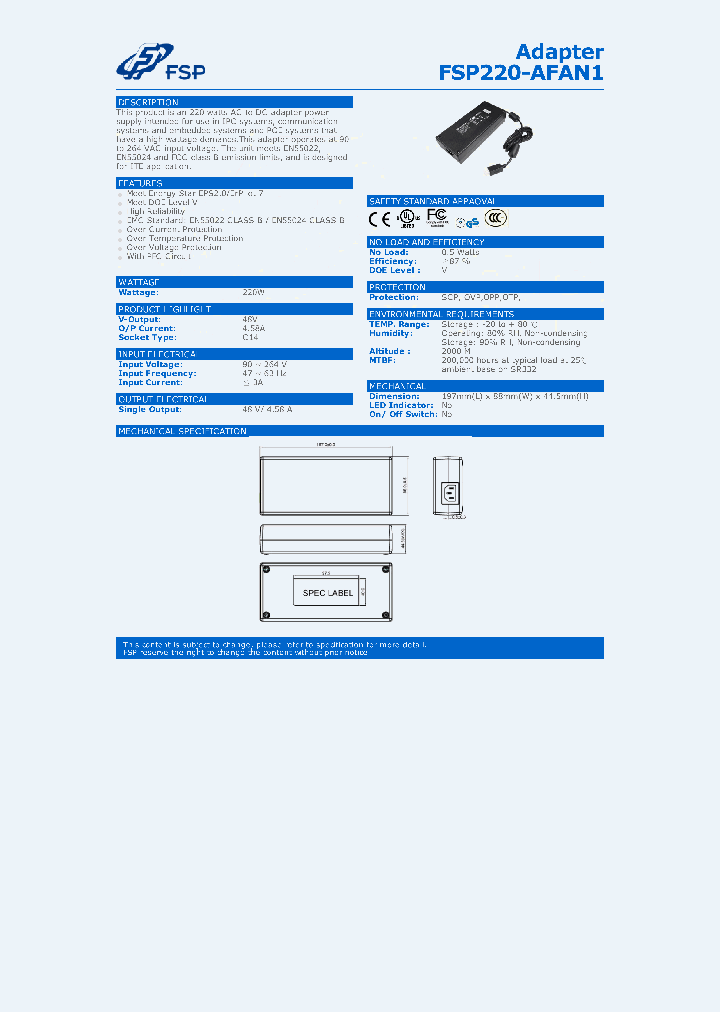 FSP220-AFAN1_8521218.PDF Datasheet