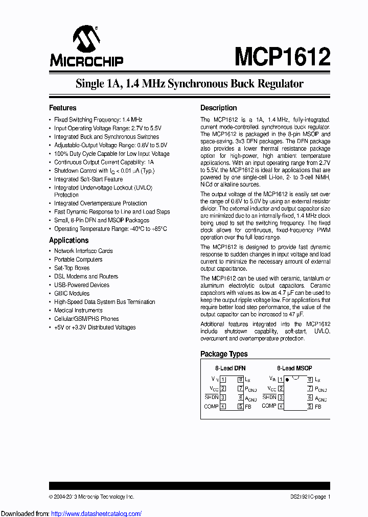 MCP1612-ADJIMS_8525560.PDF Datasheet