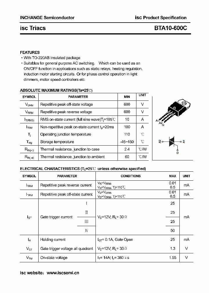 BTA10-600C_8531932.PDF Datasheet
