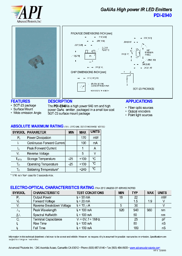 PDI-E940SM_8534724.PDF Datasheet