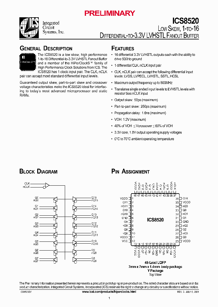 ICS8520_8538267.PDF Datasheet